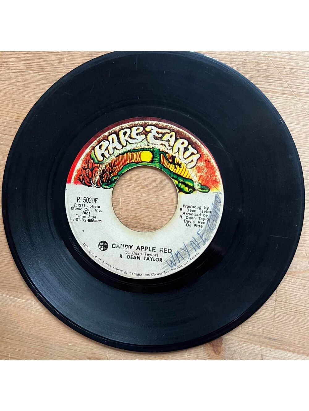 R. Dean Taylor - Candy Apple Red/Woman Alive 45rpm VG+ R13